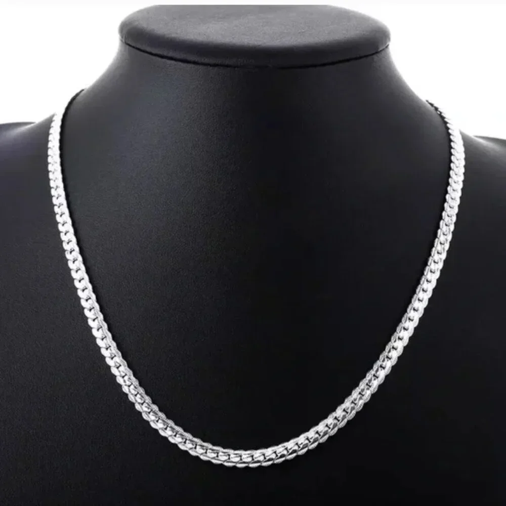 NEW S925 STERLING SILVER SNAKE NECKLACE